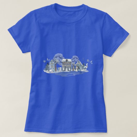 ウィンターワンダーランドの村 Tシャツ (デザイン正面)