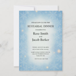 ウィンターワンダーランドの結婚式リハーサルディナー 招待状