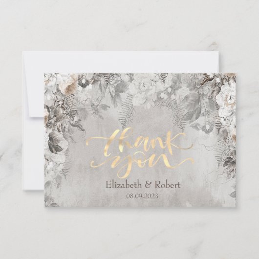 ウィンターワンダーランドの花の森 サンキューカード (正面)