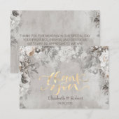 ウィンターワンダーランドの花の森 サンキューカード (正面/裏面)