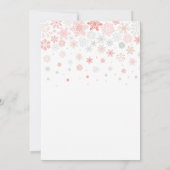 ウィンターワンダーランドの雪の結晶の女の子 1歳の誕生日 招待状 (裏面)