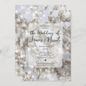 ウィンターワンダーランドアイシクルグリッツ結婚ズ 招待状 (正面/裏面)