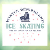 ウィンターワンダーランドアイススケートで滑る ウィンドウサイン (シート3)