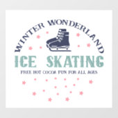 ウィンターワンダーランドアイススケートで滑る ウィンドウサイン (シート)