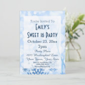 ウィンターワンダーランドアイステーマブルースウィート16誕生日 招待状 (スタンド正面)