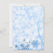 ウィンターワンダーランドアイステーマブルースウィート16誕生日 招待状 (裏面)