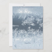 ウィンターワンダーランドアイステーマブルースウィート16誕生日 招待状 (裏面)