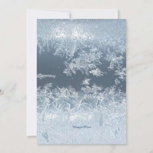 ウィンターワンダーランドアイステーマブルースウィート16誕生日 招待状 (裏面)