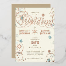 ウィンターワンダーランドアイボリーブルースノーフレーク結婚ズ