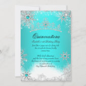 ウィンターワンダーランドアクアブルーキンセアニェラパーティー 招待状 (正面)