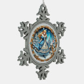 ウィンターワンダーランドアリスオーナメント スノーフレークピューターオーナメント (左)