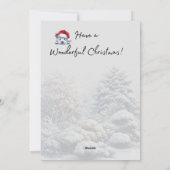 ウィンターワンダーランドウェスティクリスマスカード シーズンカード (裏面)