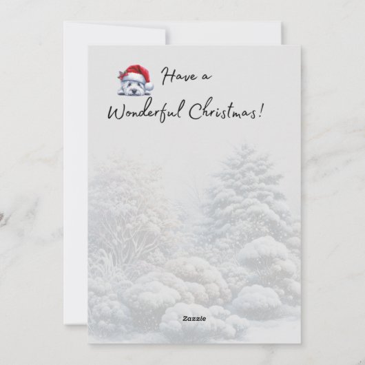 ウィンターワンダーランドウェスティクリスマスカード シーズンカード (裏面)