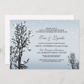 ウィンターワンダーランドウェディングシャワー招待状 招待状 (正面/裏面)