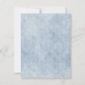 ウィンターワンダーランドウッドランドの最初の誕生日パーティー 招待状 (裏面)