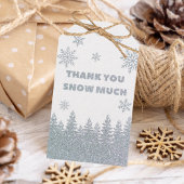 ウィンターワンダーランドウッドランドグリッターベビーシャワー ギフトタグ