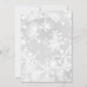 ウィンターワンダーランドウッドランドフォレストアニマルズ誕生日 招待状 (裏面)