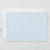 ウィンターワンダーランドウッドランドボーイガールファースト誕生日 招待状 (裏面)