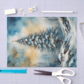 ウィンターワンダーランドエバーグリーンツリーデクページ紙 薄葉紙 (クラフト)