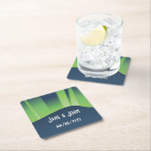 ウィンターワンダーランドオーロラス紙コースター スクエアペーパーコースター (インサイチュ)