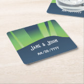 ウィンターワンダーランドオーロラス紙コースター スクエアペーパーコースター (アングル)