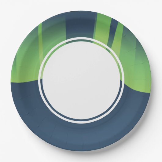 ウィンターワンダーランドオーロラス紙プレート ペーパープレート (正面)