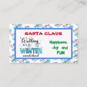 ウィンターワンダーランドカスタマイズ 名刺 (正面)