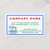 ウィンターワンダーランドカスタマイズ 名刺 (裏面)