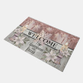 ウィンターワンダーランドカントリーファームハウス ドアマット (アングル)