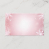 ウィンターワンダーランドガールおむつラッフル エンクロージャーカード (裏面)