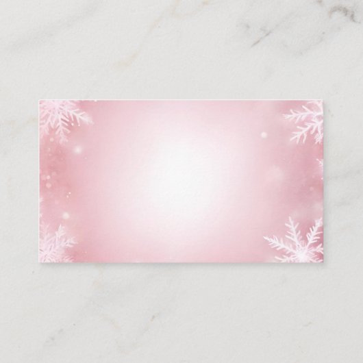 ウィンターワンダーランドガールおむつラッフル エンクロージャーカード (裏面)