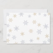 ウィンターワンダーランドガールファースト誕生日写真 招待状 (裏面)