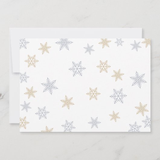 ウィンターワンダーランドガールファースト誕生日写真 招待状 (裏面)