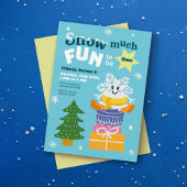 ウィンターワンダーランドキッズ1st誕生日パーティー招待状 招待状