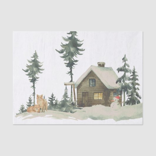 ウィンターワンダーランドキツネデコページ 薄葉紙 (正面)