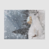 ウィンターワンダーランドキャビン雪の風景 薄葉紙 (正面)