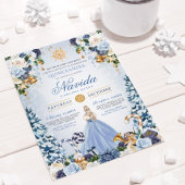 ウィンターワンダーランドキンセアニラスノーイブルーフローラ 招待状