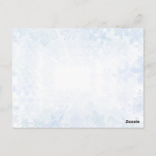 ウィンターワンダーランドキンセニェラ招待状 ポストカード (裏面)