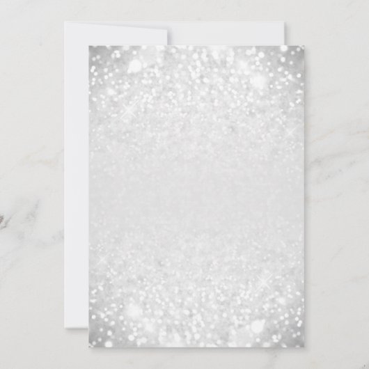 ウィンターワンダーランドキンセニェラ15誕生日シルバー 招待状 (裏面)