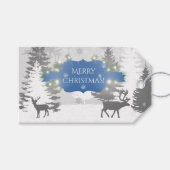 ウィンターワンダーランドギフトラベル – 青 ギフトタグ (正面(横))