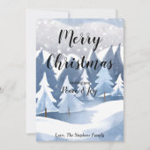 ウィンターワンダーランドクリスマスグリーティングホリデーカード シーズンカード (正面)