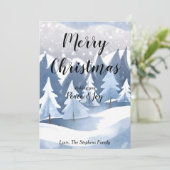 ウィンターワンダーランドクリスマスグリーティングホリデーカード シーズンカード (スタンド正面)