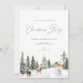 ウィンターワンダーランドクリスマスパーティの招待状 招待状 (正面)