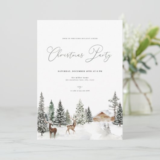 ウィンターワンダーランドクリスマスパーティの招待状 招待状 (スタンド正面)