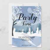 ウィンターワンダーランドクリスマスパーティの招待状 招待状 (正面)