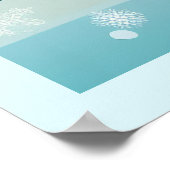 ウィンターワンダーランドクリスマスペンギンおもしろい ポスター (角)