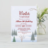 ウィンターワンダーランドクリスマス誕生日ホリデーパーティー 招待状 (スタンド正面)