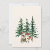 ウィンターワンダーランドクリスマス1st誕生日パーティー 招待状 (裏面)