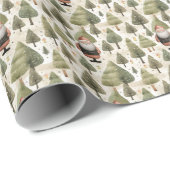 ウィンターワンダーランドグリーンツリーズ&サンタ ラッピングペーパー (ロールコーナー)