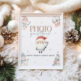 ウィンターワンダーランドゲストブックテーブルサイン ポスター